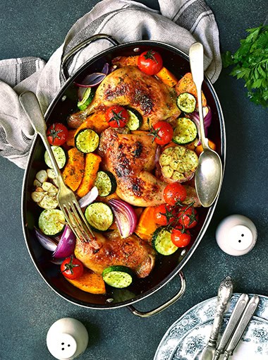 One Pan Greek Chicken Bake