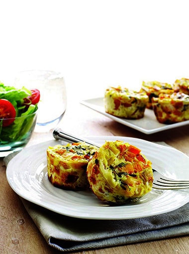 Pumpkin Leek and Feta Mini Frittata