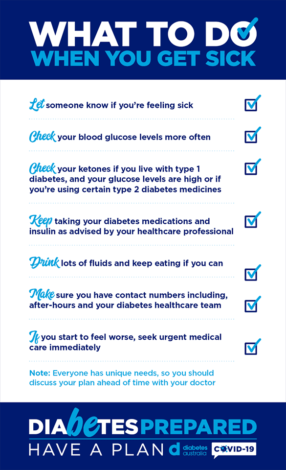 Be Prepared Sick Day Management Diabetes Australia